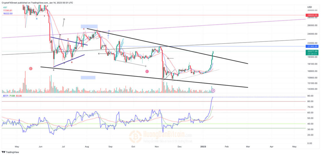 Biểu đồ 1 ngày BTC/USDT